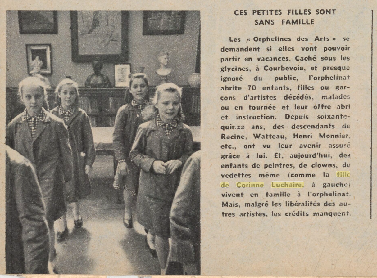 Brigitte Luchaire, fille de Corinne, 1955