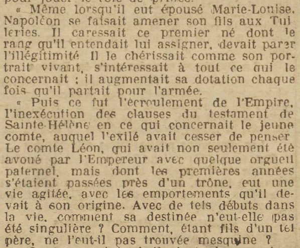 Fils de Napoléon aux Tuileries, 1921