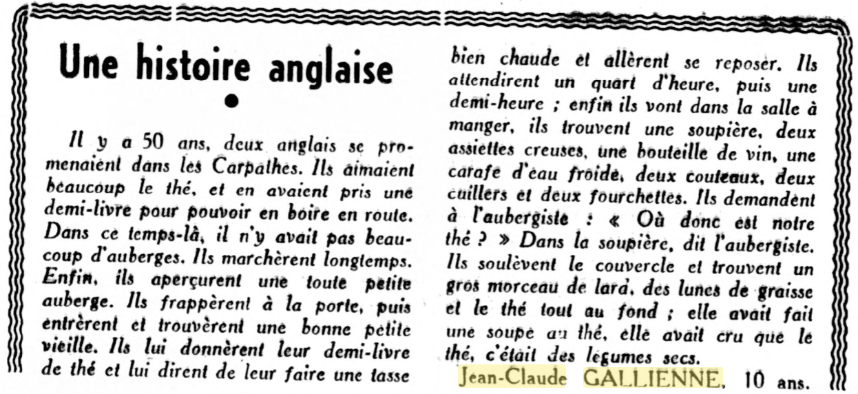 Jean-Claude Gallienne, 1938