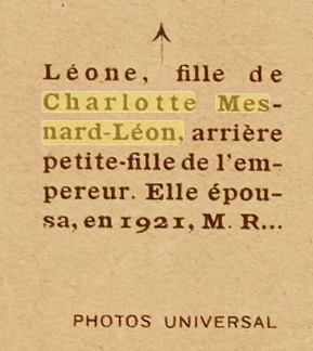 Léone, fille de Charlotte Mesnard-Léon, 1930