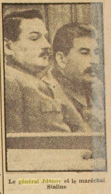 Le général Jdanov et le Maréchal Staline, 1945