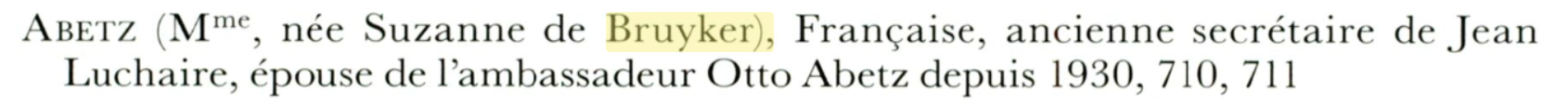 Mme Abetz, née Suzanne de Bruyker, Jean Luchaire
