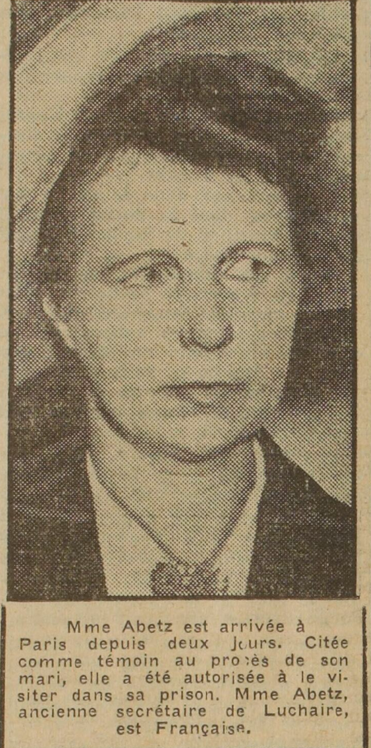 Mme Abetz, Paris, 1949