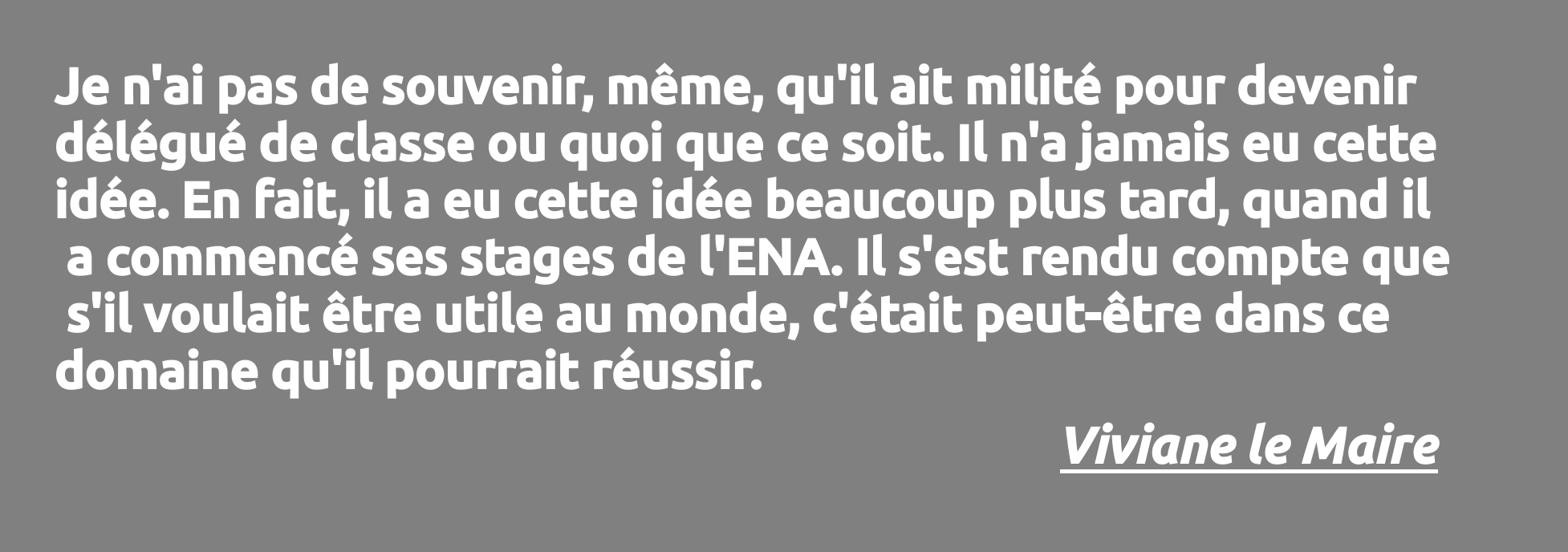 Citation Viviane le Maire, 2016